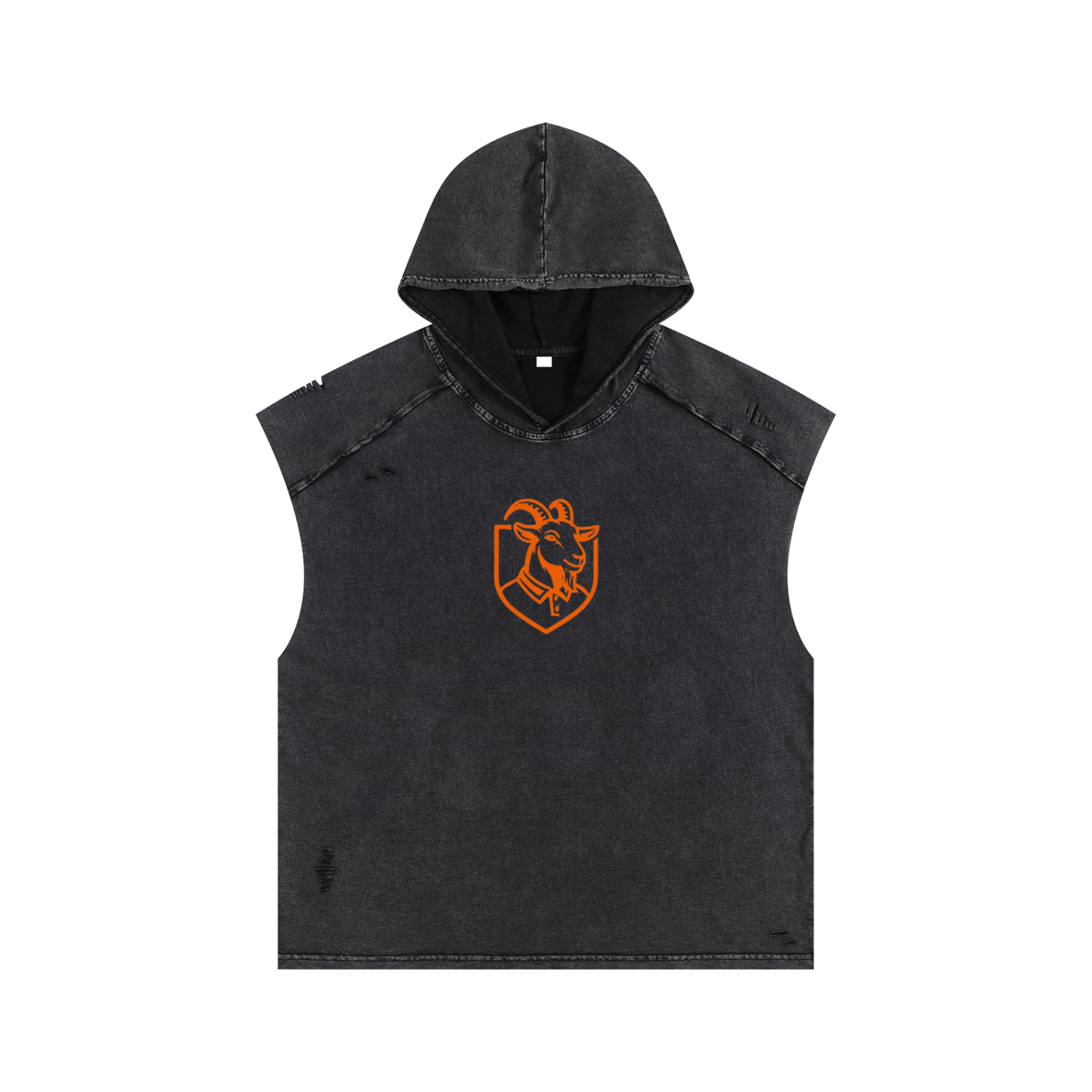 Snow Washed Boxy Hooded Tank Top