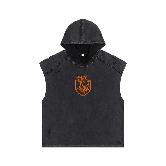 Snow Washed Boxy Hooded Tank Top